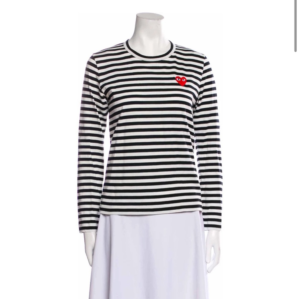 COMME DES GARÇONS PLAY
Striped Crew Neck Top